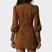 Khloé – Retro-Minikleid aus Wildleder