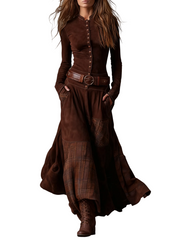 Izabella – Maxikleid aus Wildlederimitat – Ansicht 2