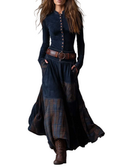 Izabella – Maxikleid aus Wildlederimitat