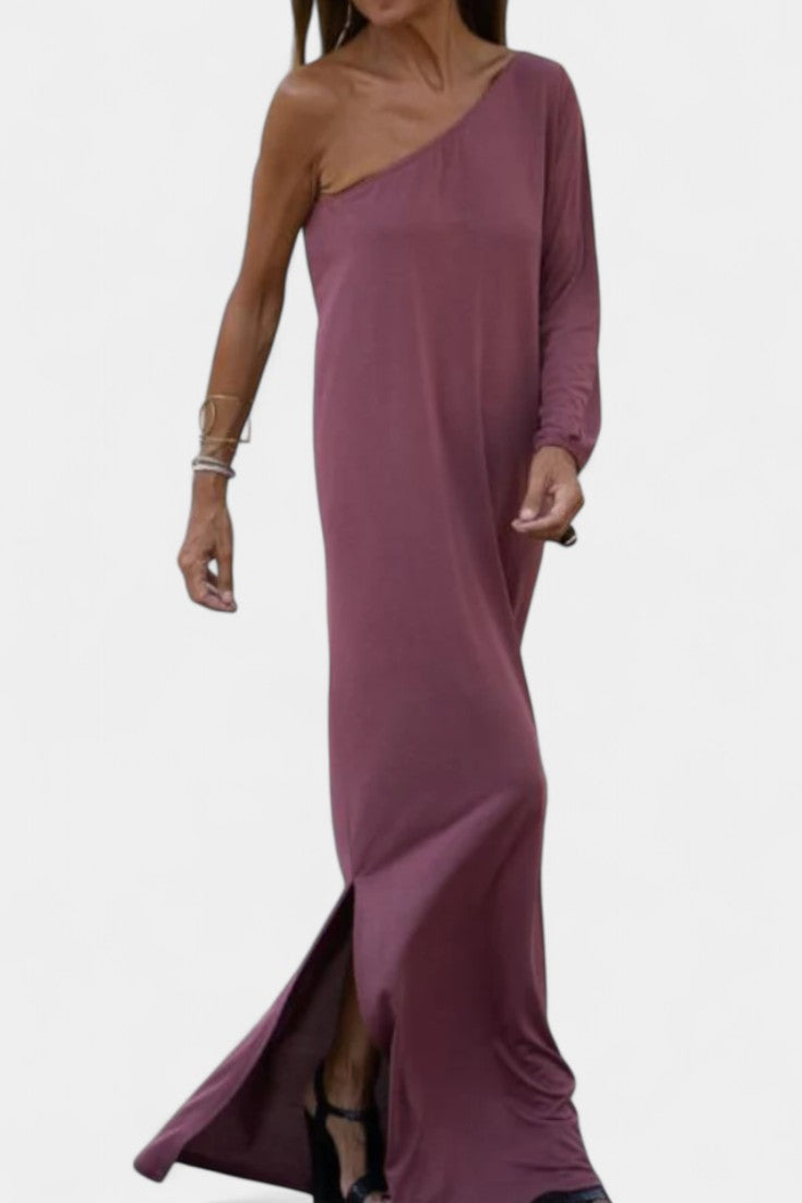 Elegantes Maddie-Midikleid mit einem Träger