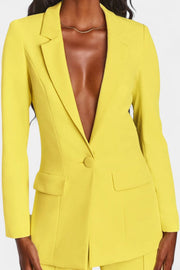 Marnie – Damen-Set mit strukturiertem Blazer und hoch geschnittener weiter Hose – Ansicht 9