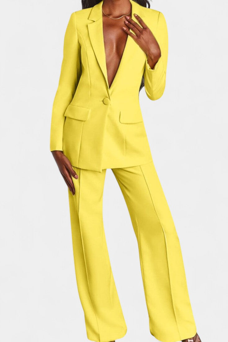 Marnie Set aus tailliertem Blazer und weit geschnittener Hose