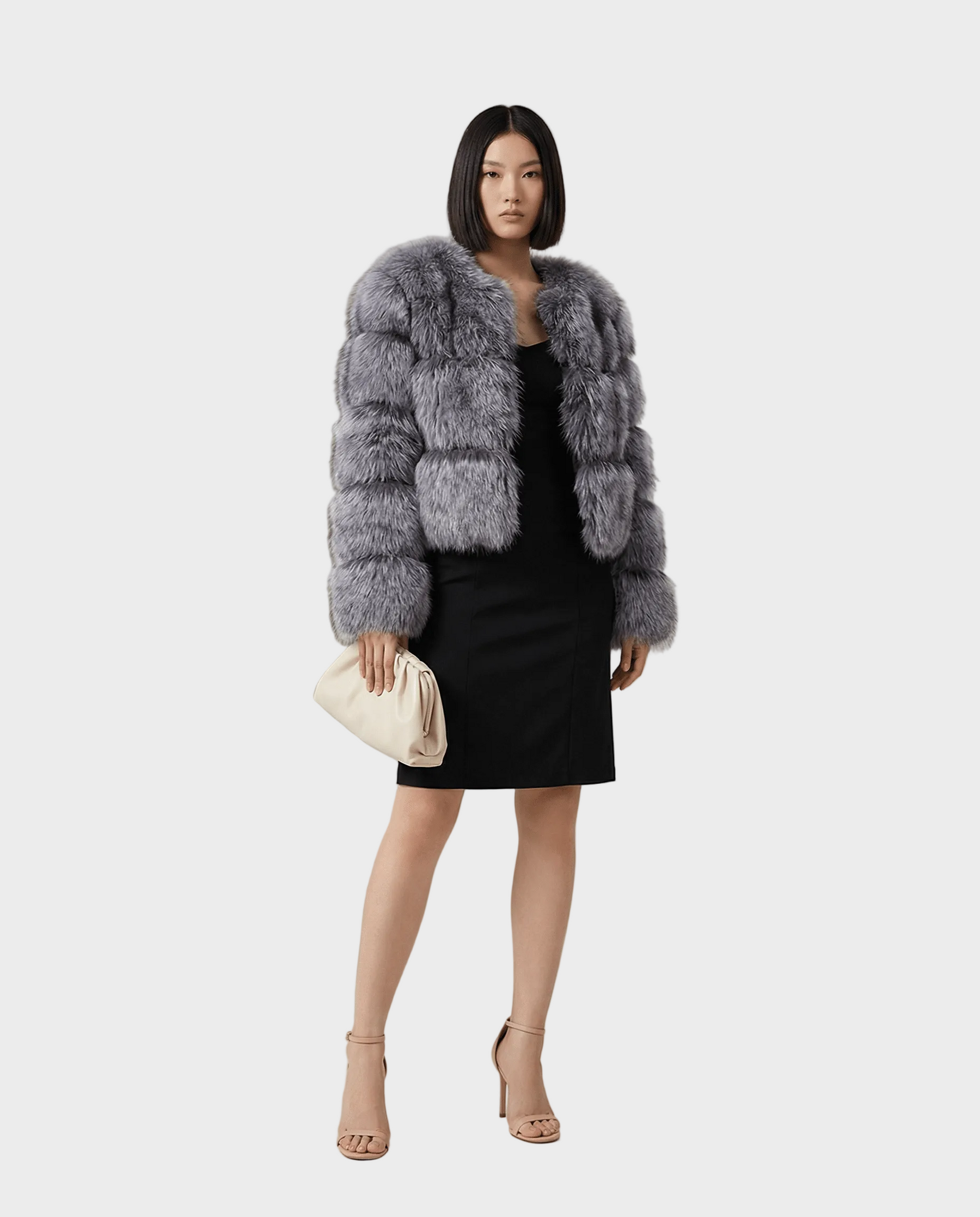 Astra – Kurze Damen-Kunstpelzjacke – Ansicht 2