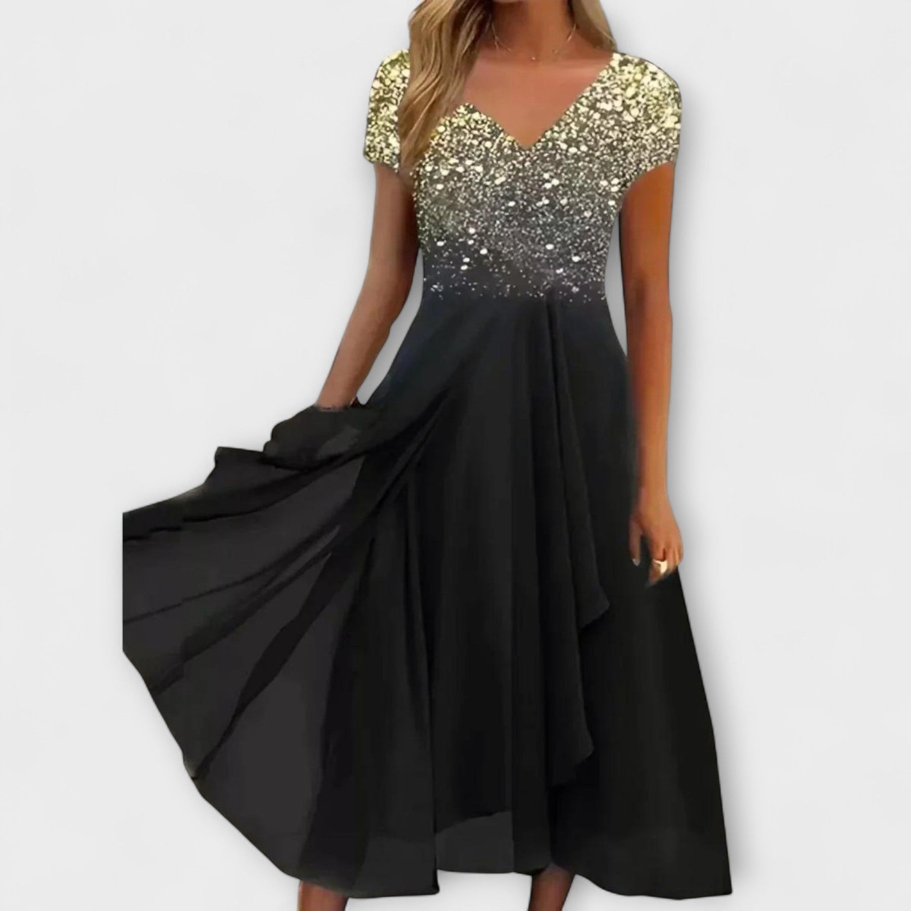 Lara – Chiffon-Partykleid für Damen – Ansicht 3