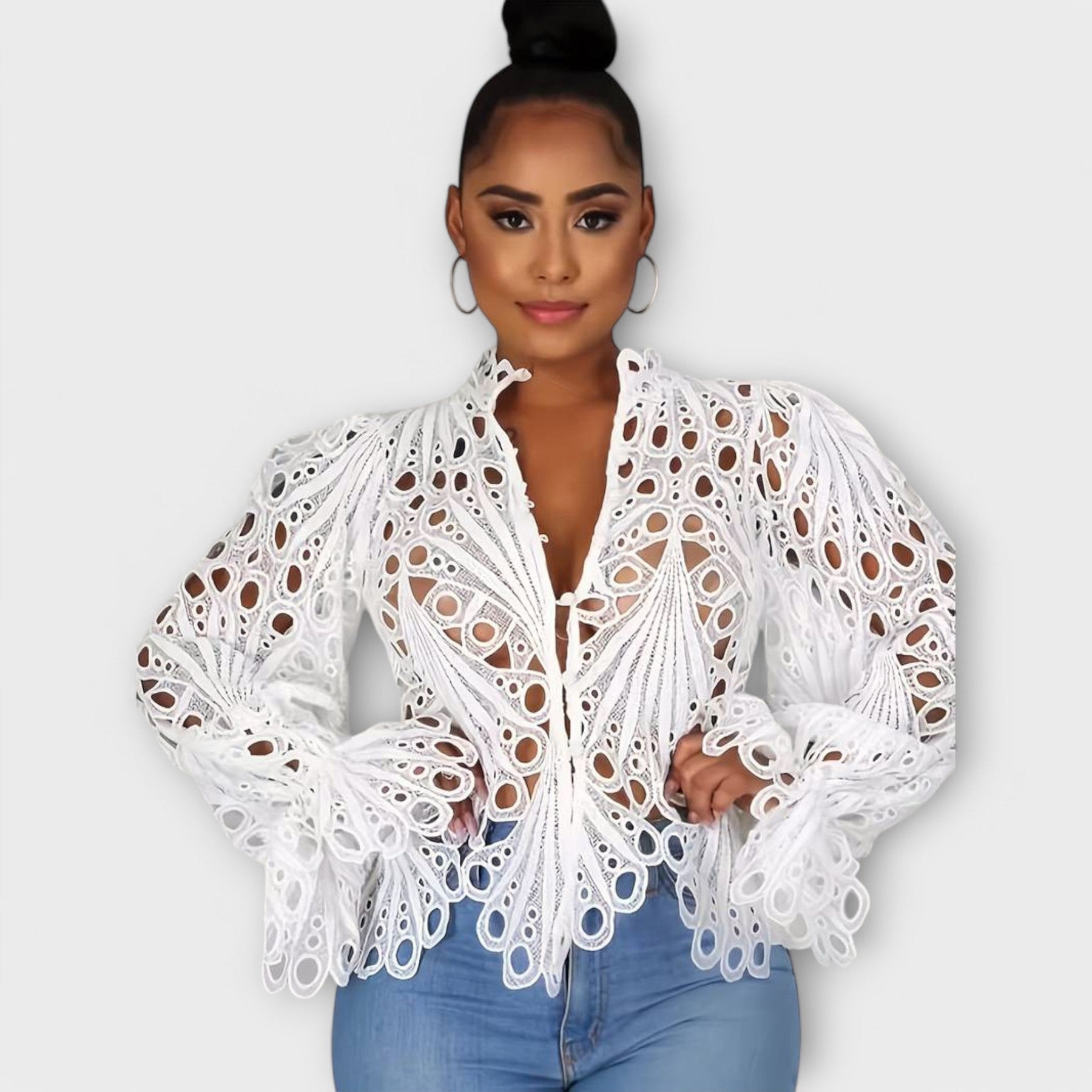 Asymmetrische Damenbluse Savannah – Ansicht 3