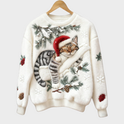 Wilma – Lässiger Damenpullover mit Katzenmotiv