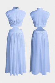 Jocelyn – Kleid-Set für Damen mit hohem Ausschnitt und Seitenschlitz – Ansicht 15