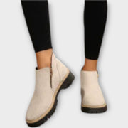 Elegante orthopädische Stiefeletten für Damen in einfarbigem Design – Ansicht 16