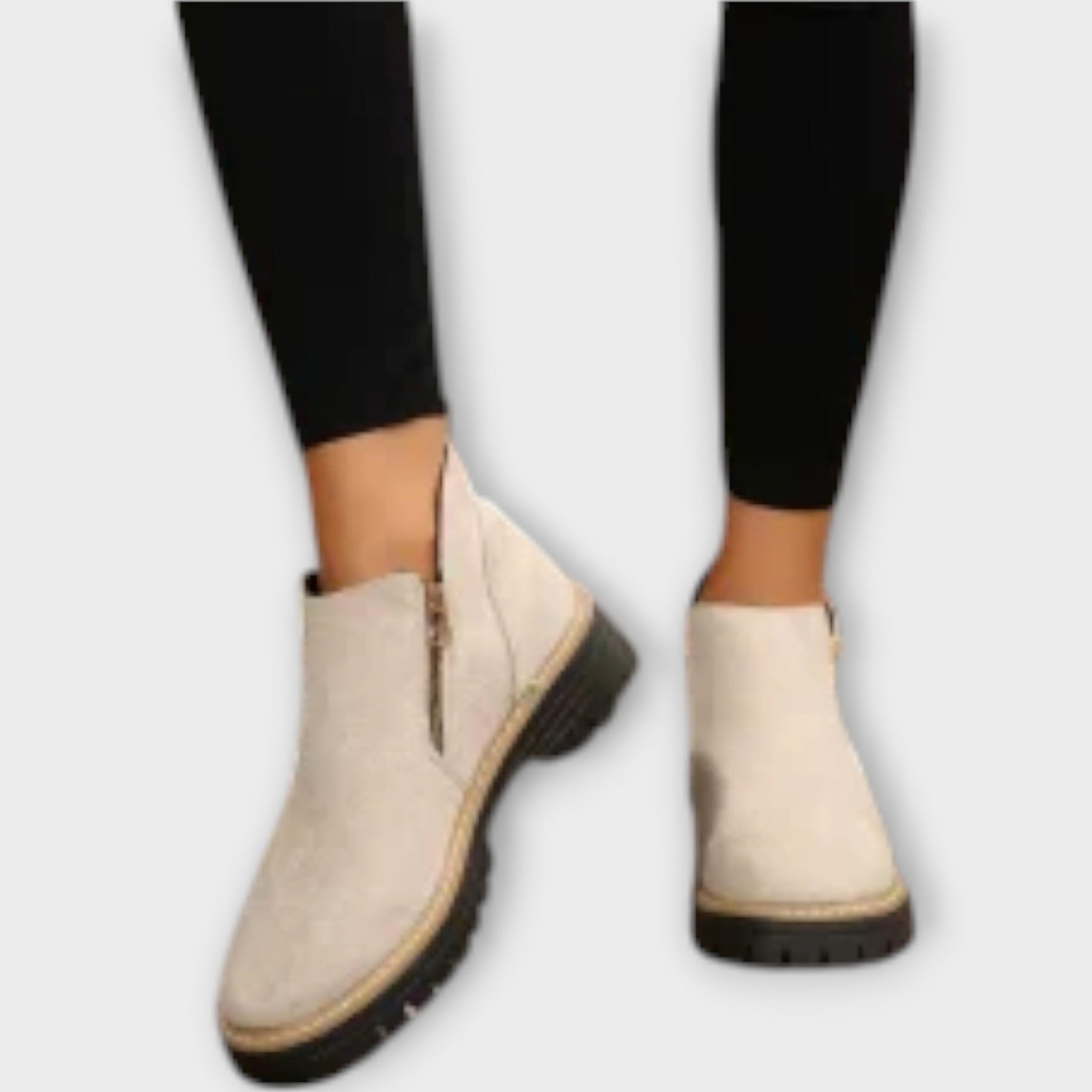 Elegante orthopädische Stiefeletten für Damen in einfarbigem Design – Ansicht 16