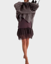 Damen-Freizeitset mit Spitzenrollkragen – Ansicht 5