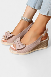 Damen-Plateausandalen Beatriz mit Schleife und Riemen – Ansicht 2