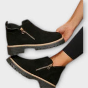 Elegante orthopädische Stiefeletten für Damen in einfarbigem Design – Ansicht 17