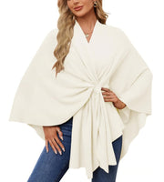 Maegan – Eleganter Poncho-Schal für Damen mit offenem Vorderteil – Ansicht 14