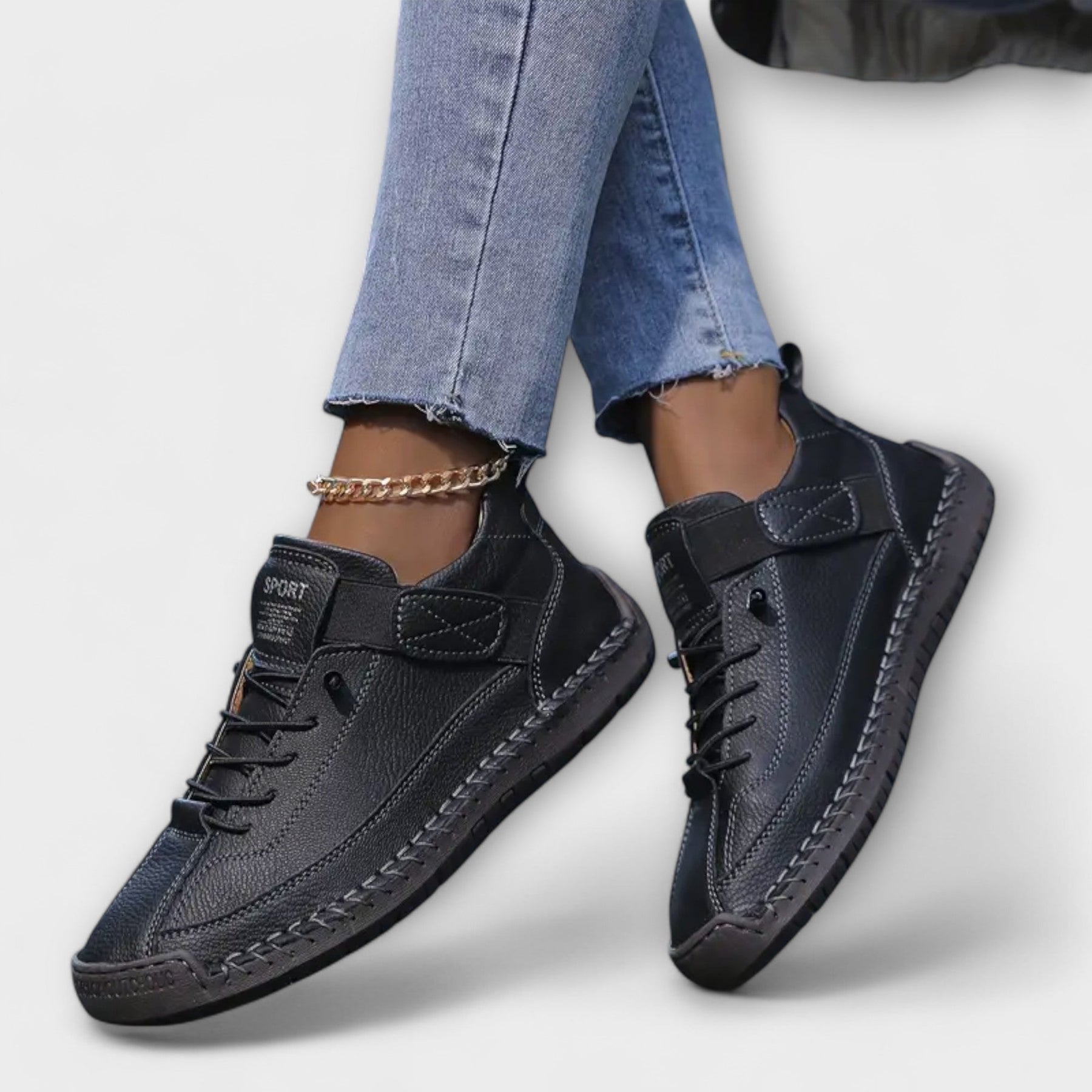 Vintage Chelsea-Boots für Damen mit Schnürung – Ansicht 11