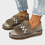Narzissa – Komfort-Loafer für Damen mit glänzendem Federdetail – Ansicht 3