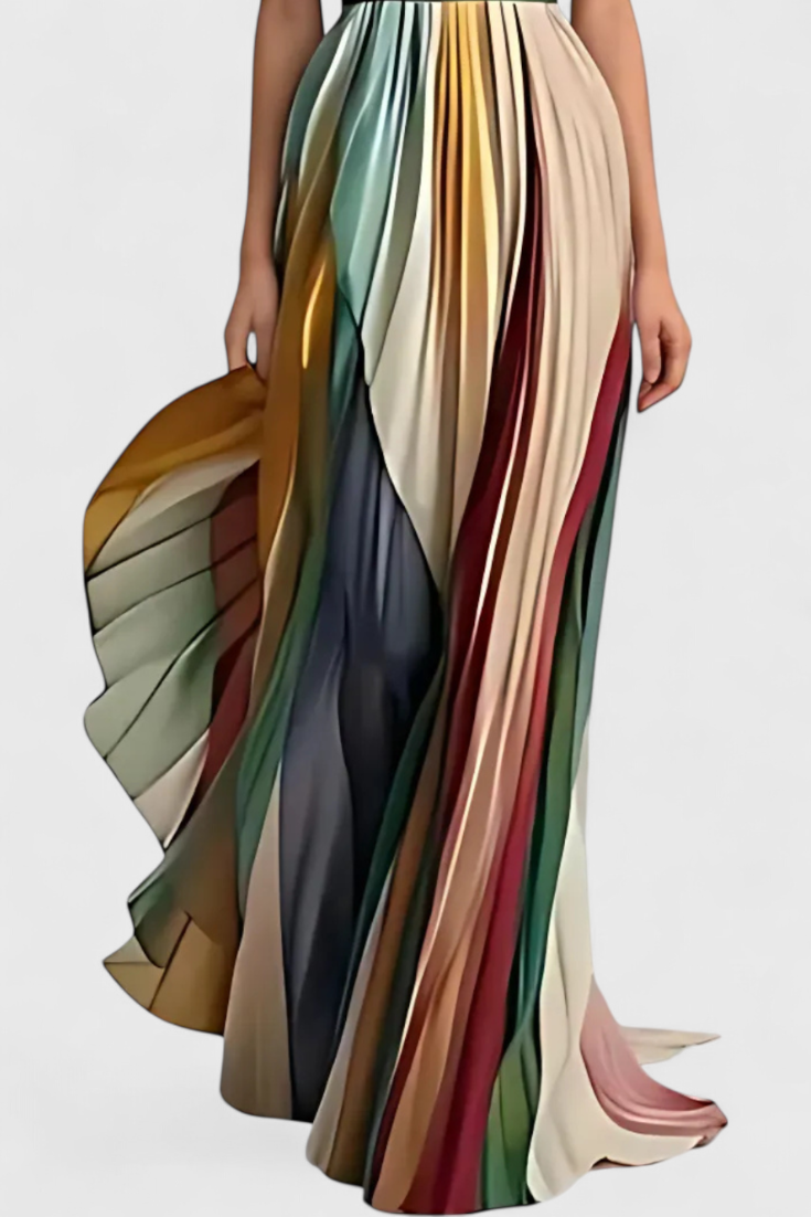 Leticia – Langes Damenkleid in weiter, fließender Linie – Ansicht 3