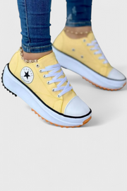 Taya – Chunky Canvas-Sneaker für Damen – Ansicht 6