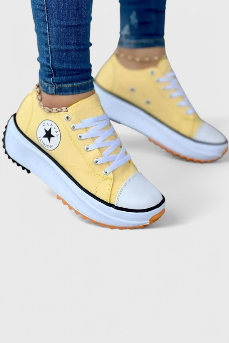 Taya – Chunky Canvas-Sneaker für Damen – Ansicht 6