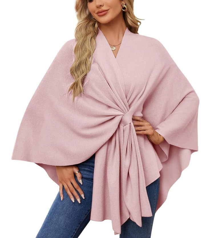 Maegan – Eleganter Poncho-Schal für Damen mit offenem Vorderteil – Ansicht 6