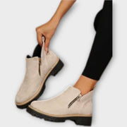 Elegante orthopädische Stiefeletten für Damen in einfarbigem Design – Ansicht 18