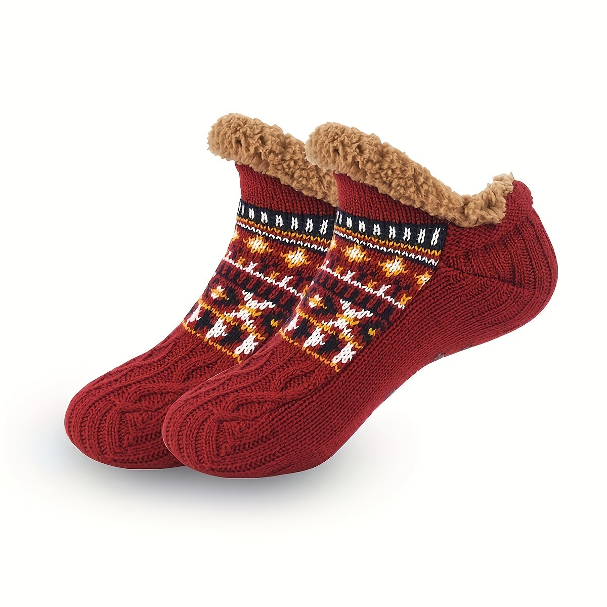 Gestrickte Damen-Hausschuhe Julia mit Fleecefutter – Ansicht 2