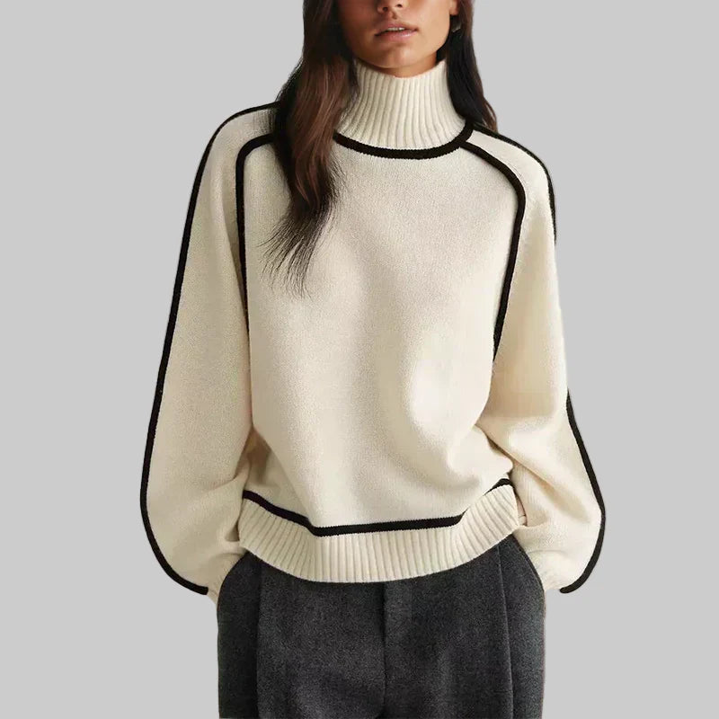 Alexandra – Eleganter weicher Rollkragenpullover für Damen – Ansicht 3