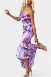 Abigail – Langärmeliges florales Damenkleid aus Blumen-Mesh – Ansicht 4