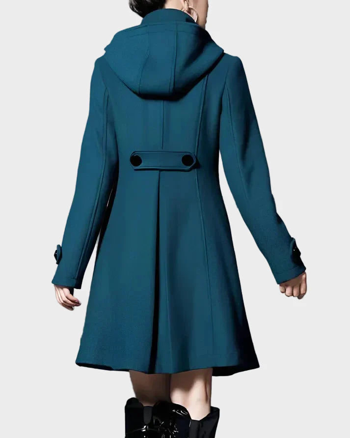 Monty – Warmer A-Linien-Wintermantel für Damen mit hohem Kragen – Ansicht 5