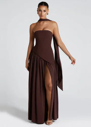 Elena – Schulterfreies Maxikleid für Damen mit Schlitz – Ansicht 8