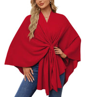 Maegan – Eleganter Poncho-Schal für Damen mit offenem Vorderteil – Ansicht 9