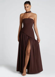 Elena – Schulterfreies Maxikleid für Damen mit Schlitz – Ansicht 14