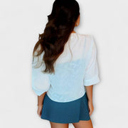 Frühlingsbluse Olivia für Damen mit offenem Vorderteil – Ansicht 9