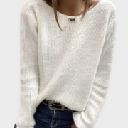 Myla – Weißer wendbarer Pullover für Damen