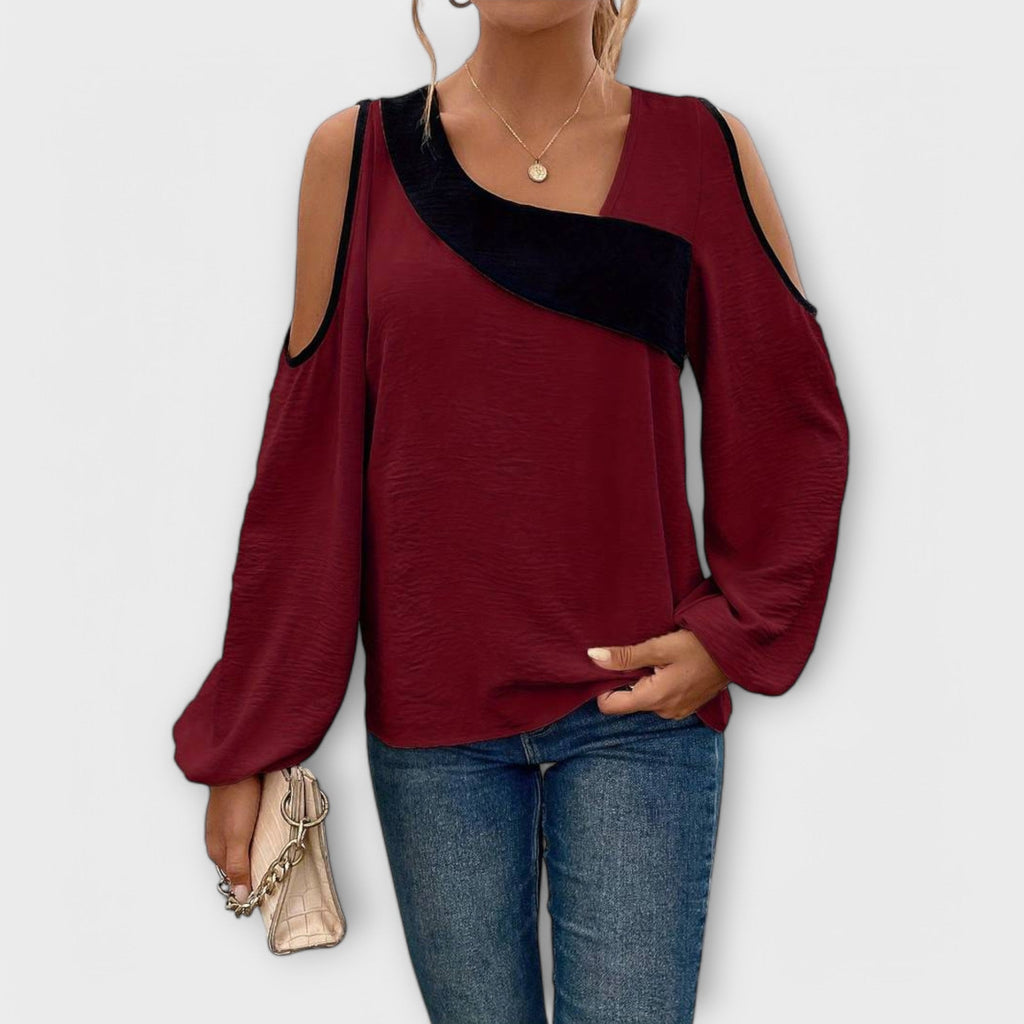 Scarlett - Bluse mit eckigem Ausschnitt