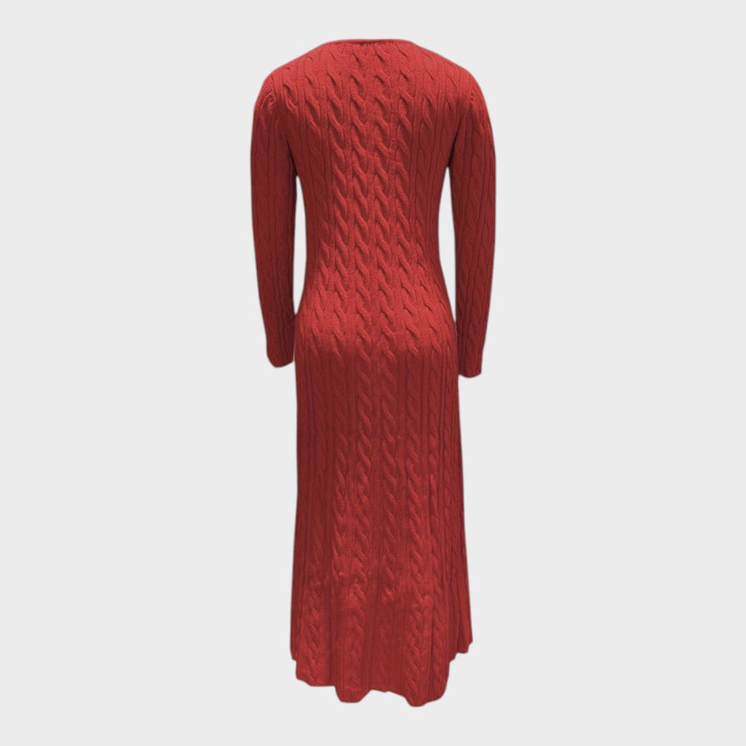 Evelyn | Bequemer Maxi-Jumpsuit aus Zopfstrick