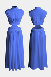 Jocelyn – Kleid-Set für Damen mit hohem Ausschnitt und Seitenschlitz – Ansicht 17