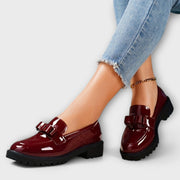 Sommerliche Damen-Mokassins Preppy mit Schleife – Ansicht 3