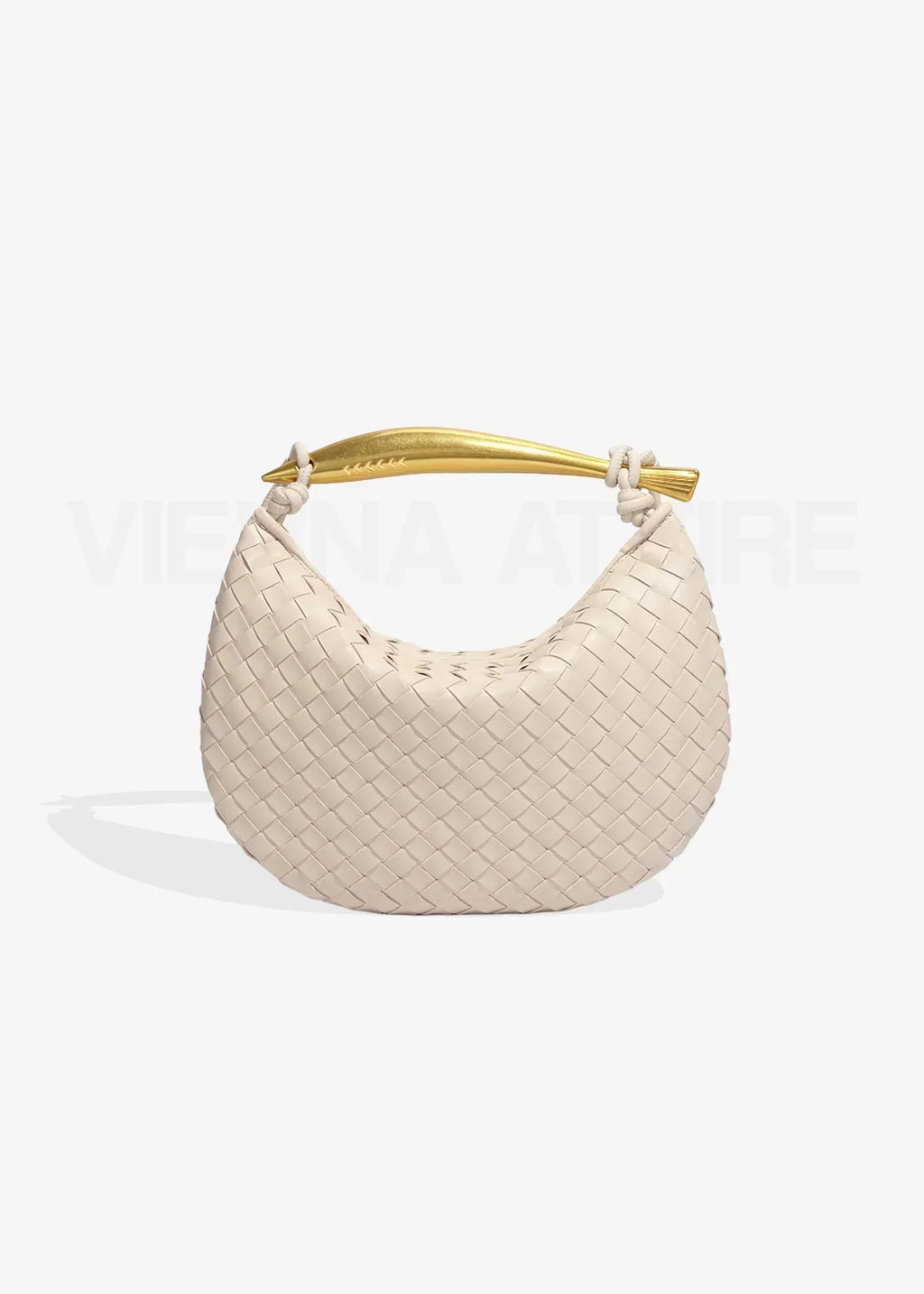 Alexandra – Gewebte Tasche mit goldenem Henkel