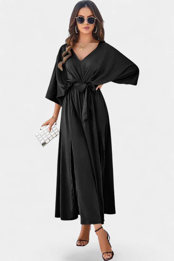 Elegantes Kleid von Milly mit Schleife und Öffnung