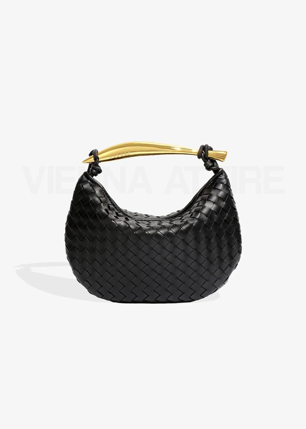 Alexandra – Gewebte Tasche mit goldenem Henkel