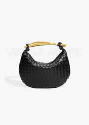 Alexandra – Gewebte Tasche für Damen mit goldenem Henkel – Ansicht 9