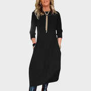 Selvienne – Ärmelloses Damenkleid in A-Linie für den Alltag – Ansicht 4