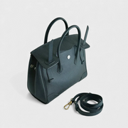 Petrina – Schwarze Ledertasche für Damen mit Schulterriemen – Ansicht 6