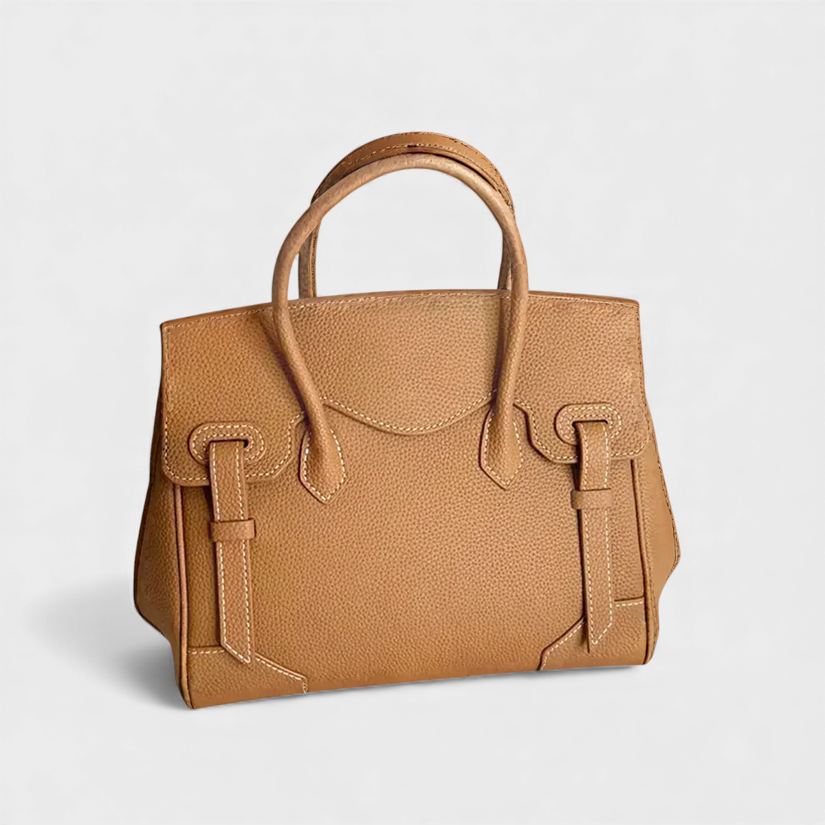 Petrina – Schwarze Ledertasche für Damen mit Schulterriemen