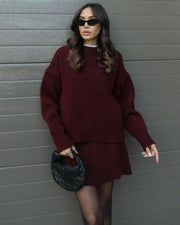 Lara – Gestricktes Herbstset für Damen mit Pullover und Rock – Ansicht 2