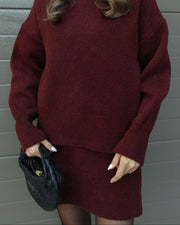 Lara – Gestricktes Herbstset für Damen mit Pullover und Rock – Ansicht 5
