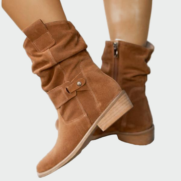 Zeitlose Boho-Wildlederstiefeletten für Damen