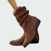 Zeitlose Boho-Wildlederstiefeletten für Damen – Ansicht 4