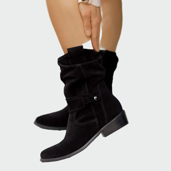 Zeitlose Boho-Wildlederstiefeletten für Damen – Ansicht 5