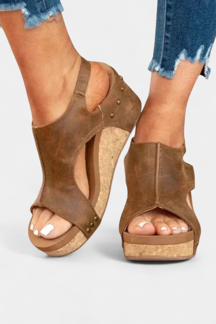 Orthopädische Damen-Keilsandalen Svenja mit Korkfußbett – Ansicht 5